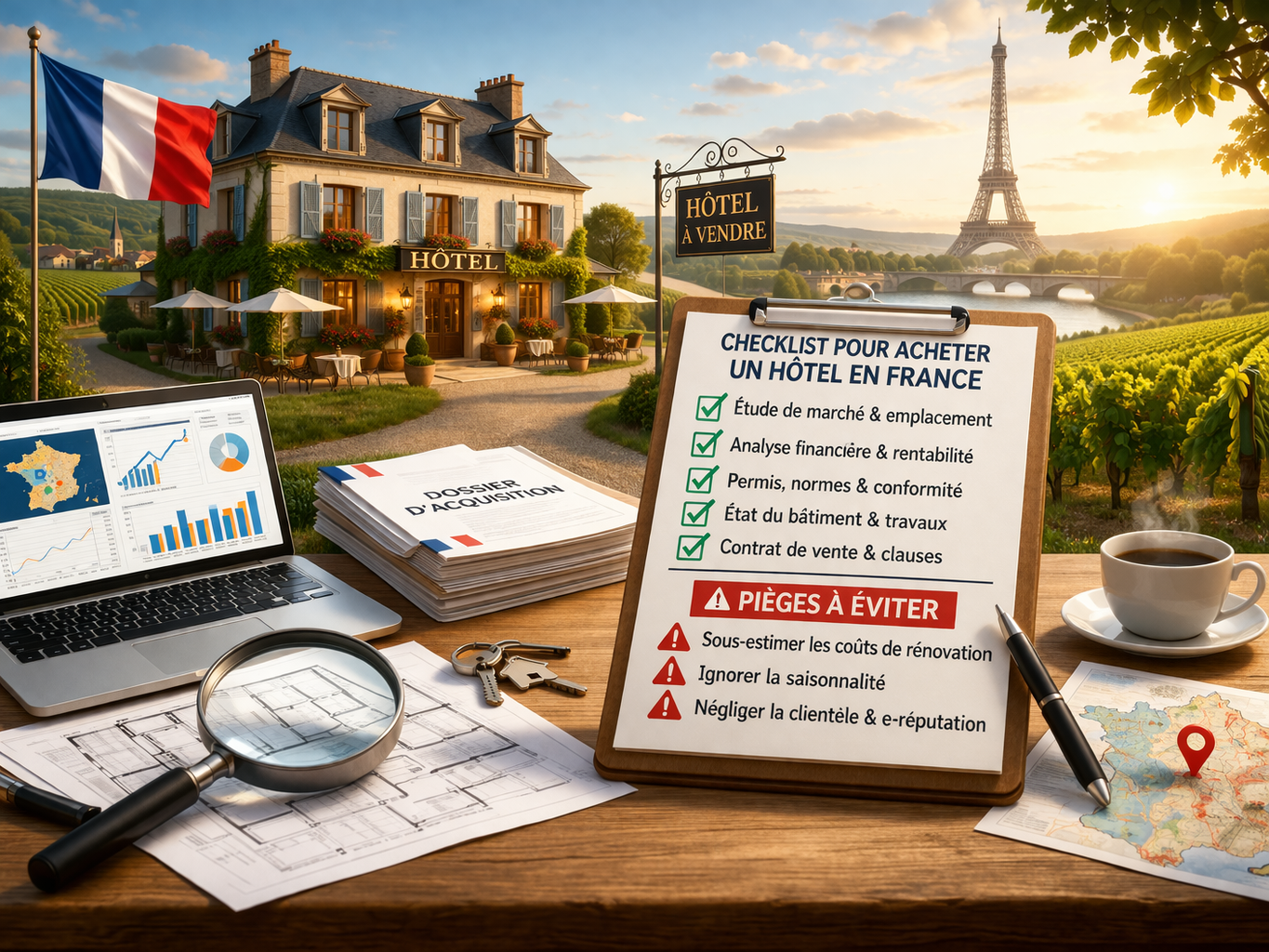 Guide complet pour acheter un hôtel en France : checklist et pièges à éviter